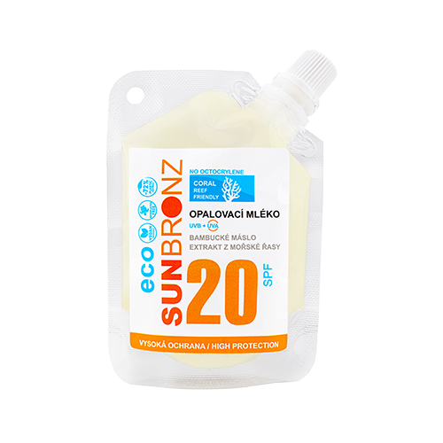 Vivaco Opalovací mléko SUN BRONZ SPF 20 - Coral Friendly cestovní balení 50 ml