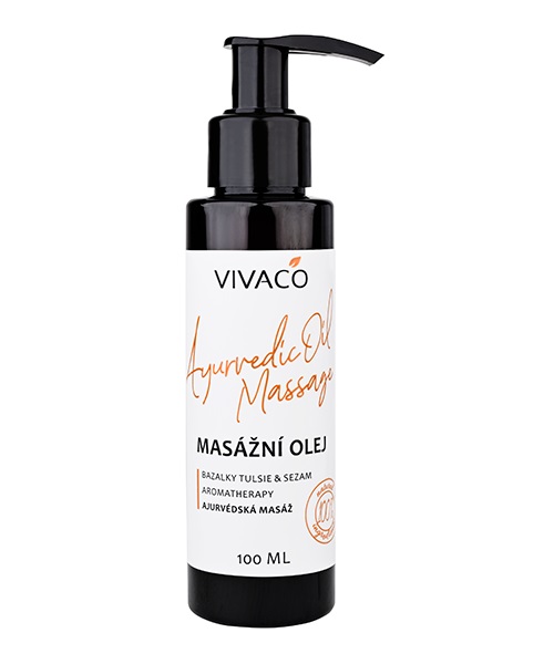 Masážní olej ajurvédská masáž Bazalka Tulsie a Sezam 100 ml