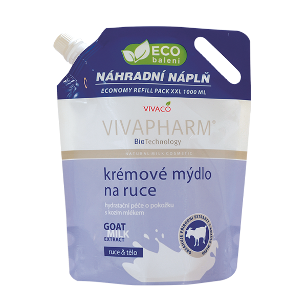 Mýdlo na ruce s kozím mlékem 1 litr 1000 ml