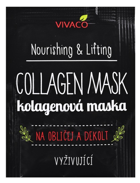 Vivaco Kolagenová maska na obličej a dekolt - vzorek 4 ml
