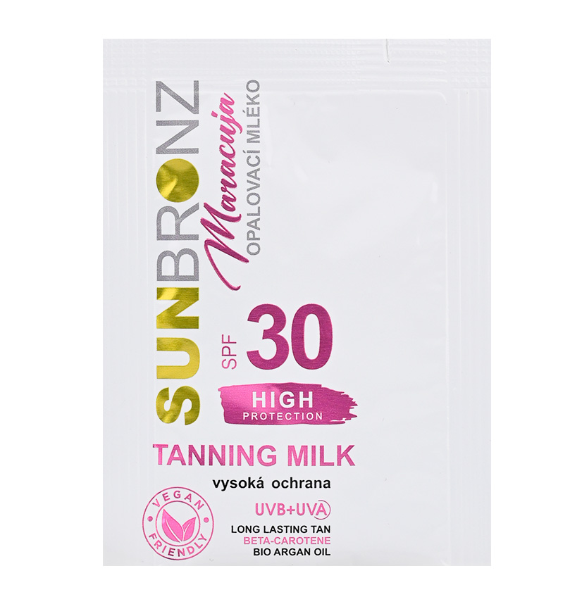Vivaco VZOREK - SUN BRONZ Opalovací mléko OF30 MARACUJA 4ml