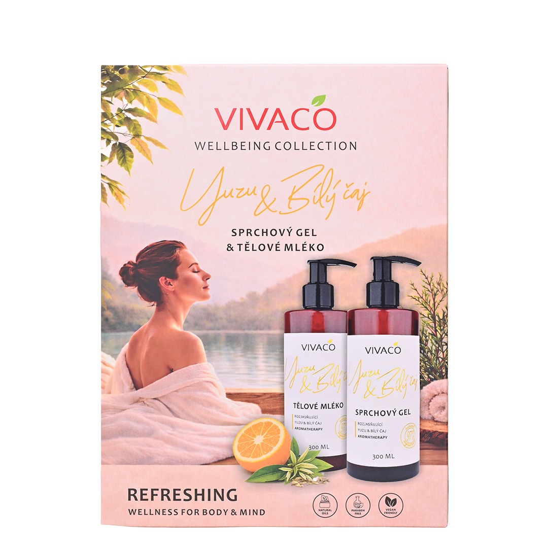 Vivaco Dárková kazeta Yuzu a Bílý čaj 2 ks