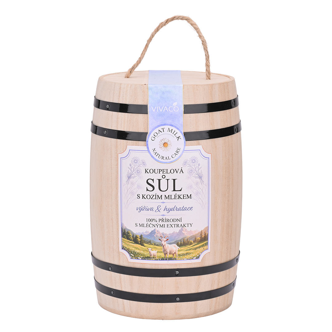Vivaco Wellness soudek - sůl do koupele s kozím mlékem 1 kg