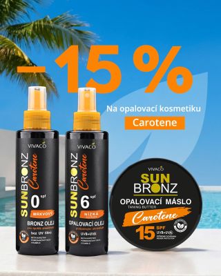 🏖️ Připravte se na slunečné dny s řadou Carotene! ☀️ Chcete rychlejší a intenzivnější opálení? 🧡 VIVACO SUN BRONZ Carotene...