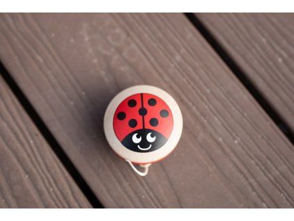 Dřevěné jojo beruška pro děti – motorická hračka  rozvoj motoriky | bezpečné dřevo | od 3 let