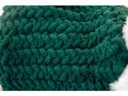Dětská háčkovaná deka tmavě zelená – do kočárku a postýlky  55×70 cm, OEKO-TEX