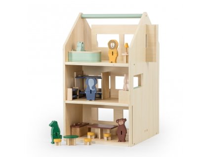 Dětský dřevěný domeček s vybavením Trixie
