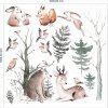 samolepky na zed zviratka lesni do pokojicku 100x100cm