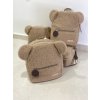 Dětský batoh medvídek béžový Martons – plyšový batůžek  nosnost až 2 kg