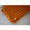 Dětská háčkovaná deka oranžová/hnědá – do kočárku a postýlky  55×70 cm, OEKO-TEX