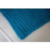 Dětská háčkovaná deka modrá – do kočárku a postýlky  55×70 cm | OEKO-TEX