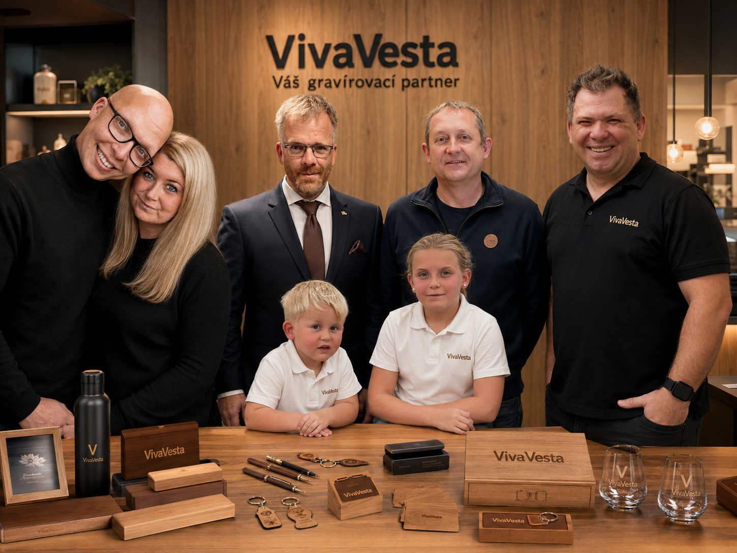 Tým rodinné firmy VivaVesta – Váš gravírovací partner