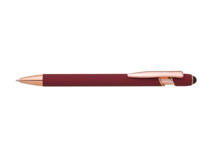 Kovová propiska ELLA SOFT s gravírováním (Barva bordo)