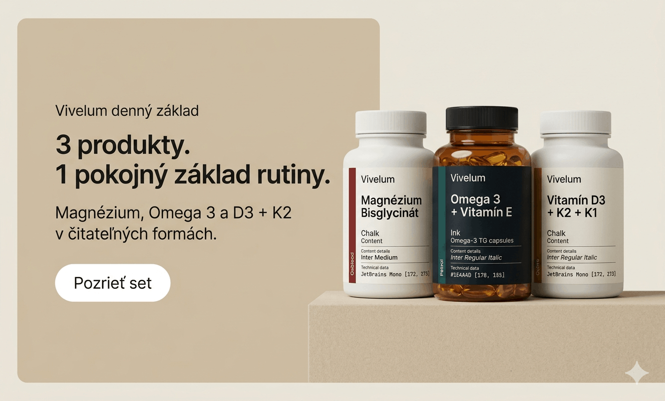 Zvýhodnený set Vivelum Magnézium Omega 3 a D3 K2