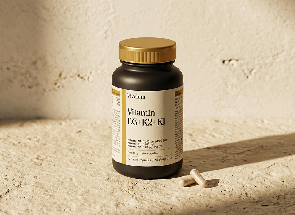 Vivelum Vitamín D3 + K1 + K2