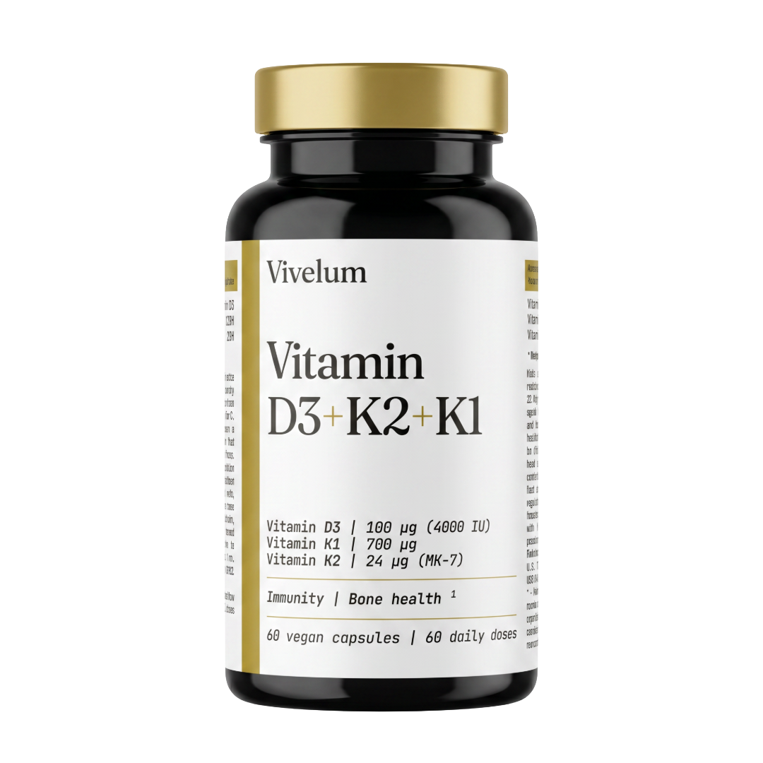 Vivelum Vitamín D3 + K2 + K1, 60 kapsúl