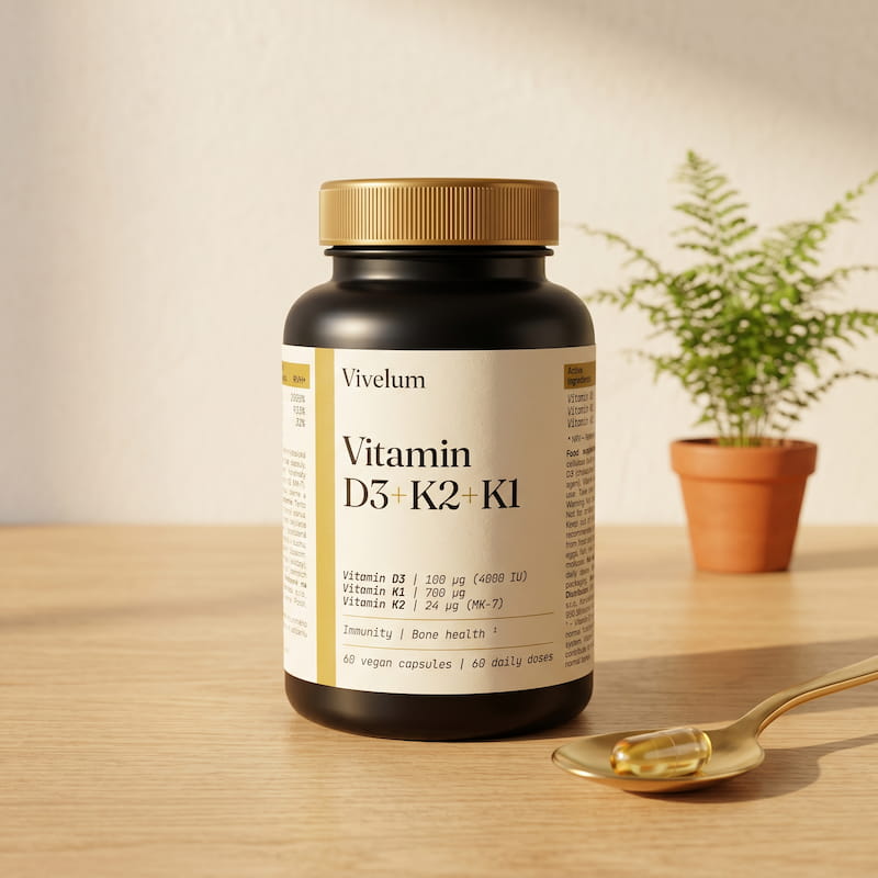 Vivelum Vitamín D3 + K2 + K1
