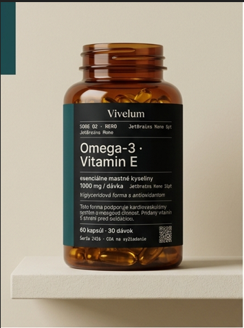 Vivelum Omega 3 + Vitamín E, 60 kapsúl