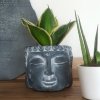Cementový květináč Buddha
