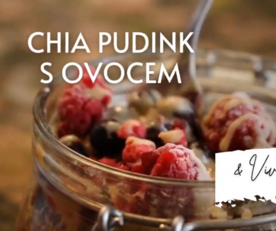 Chia puding s ovocem a vegan proteinem