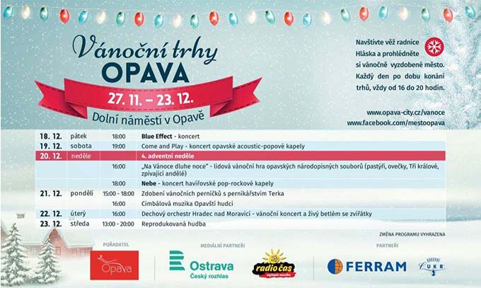 Vánoční trhy v Opavě 18 – 23.12.2015 – Jsme tam !