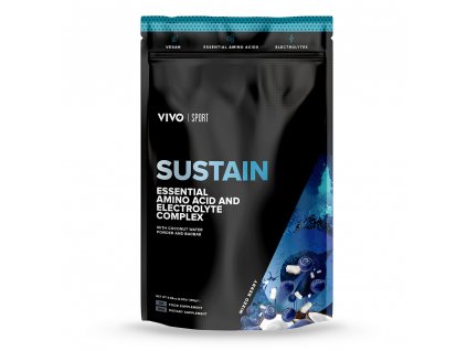 SUSTAIN Kokosová voda v prášku s Elektrolyty BCAA + EAA, VIVO Life : Mixed Berry (280g)