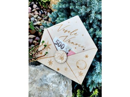 Obálka na darování peněz k vánocům dárek vánoce