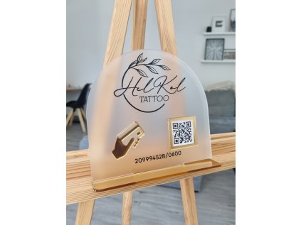 CEDULKA 1QR KÓD OBLOUK I Stojánek na sociální sítě / platbu / recenze