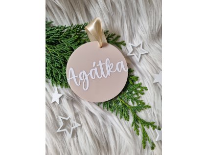 Vánoční ozdoba se jménem, co se nerozbije Vizuali.cz PLEXISKLO