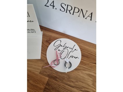 SVATEBNÍ PODNOS I Podložka na snubní prsteny PLEXI