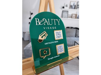 CEDULKA 2QR KÓDY OBLOUK I Stojánek na sociální sítě / platbu / recenze