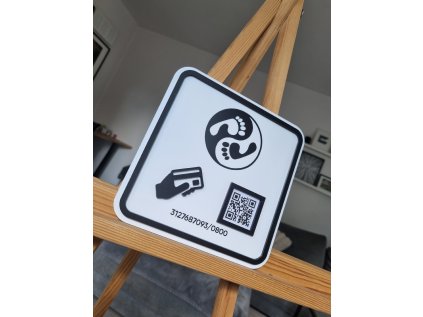 CEDULKA 1QR KÓD BEZ STOJÁNKU I Cedulka na sociální sítě / platbu / recenze