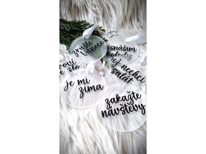 Vánoční ozdoby PLEXI I GRINCH KOLEKCE sada 6 kusů ozdob