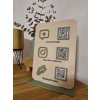 CEDULKA 3QR KÓDY I Stojánek na sociální sítě / platbu / recenze