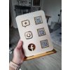 CEDULKA 3QR KÓDY I Stojánek na sociální sítě / platbu / recenze