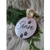 plastová Vánoční ozdoba se jménem na přání Vizuali.cz