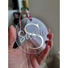 Vánoční ozdoba MONOGRAM PLEXI se jménem
