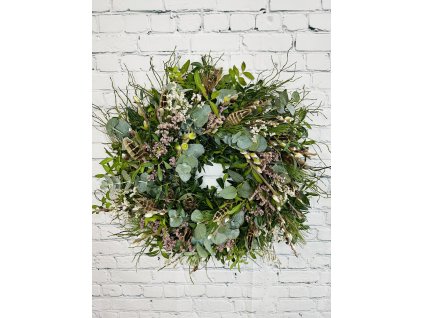 Věnec s pírky 45-50 cm