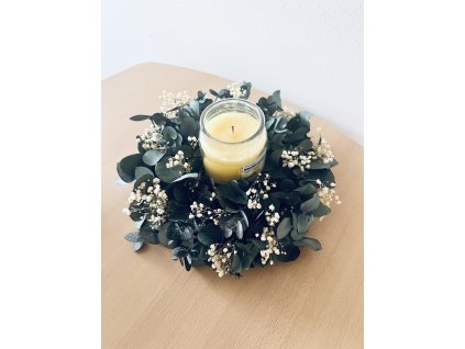 Věnec ze STABILIZOVANÝCH MATERIÁLŮ 32-37 cm