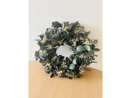 Věnec ze STABILIZOVANÝCH MATERIÁLŮ 42-47 cm