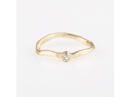 RING AURI MIT ZIRKONIA / Silber, vergoldet