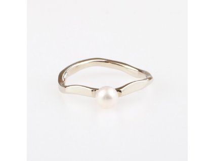 RING AURI MIT PERLE/ glänzend