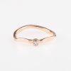 RING AURI MIT BRILLIANT / glänzend / Roségold