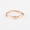 RING AURI MIT BRILLIANT / matt / Roségold