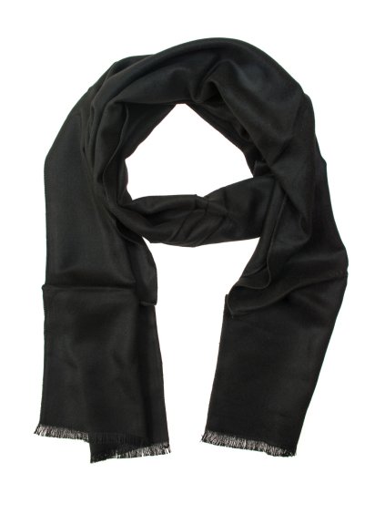 Černá jednobarevná pánská šála