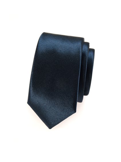 Velmi tmavě modrá navy SLIM kravata