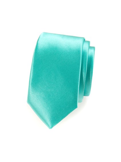 Mátová jemně lesklá SLIM kravata