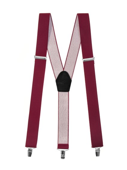 Bordó šle s koženým středem