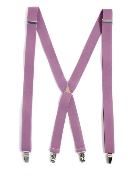 Šeříkové úzké šle s kovovým středem