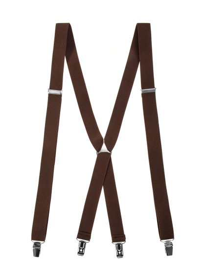 Hnědé šle s kovovým středem